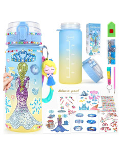 Kit de Botella de Agua DIY Frozen GirlsHome 600ml con Stickers