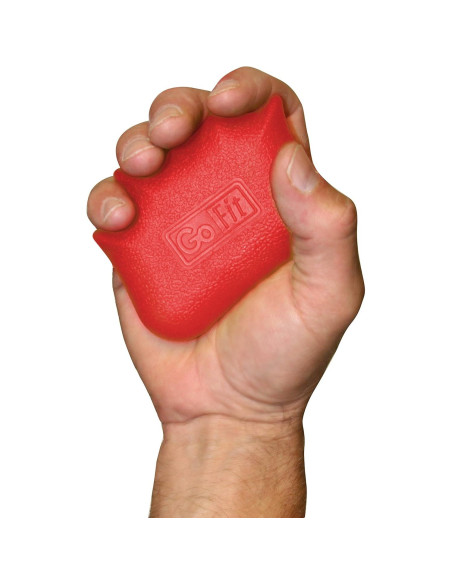 Agarre de Gel GoFit para Fortalecimiento Firme Rojo