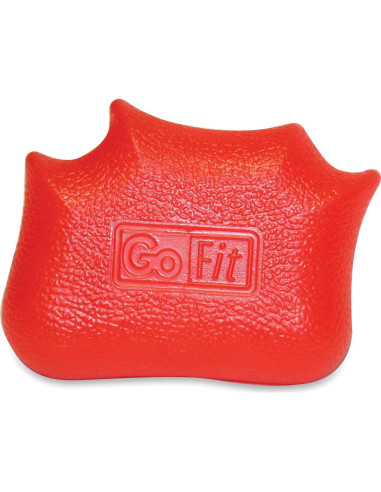 Agarre de Gel GoFit para Fortalecimiento Firme Rojo