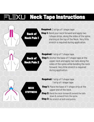 Cinta de Kinesiología FlexU Pro-Combo-Pack 10,16 cm Rosa