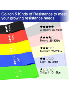 Bandas de Ejercicio de Resistencia Goliton 5 Niveles 30,48 cm 2