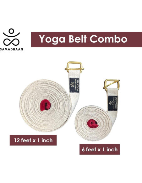Correa de Yoga Samadhaan Ajustable Doble Grosor 2 Unidades