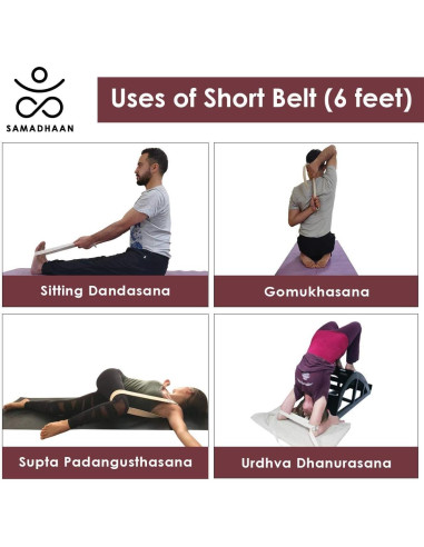 Correa de Yoga Samadhaan Ajustable Doble Grosor 2 Unidades