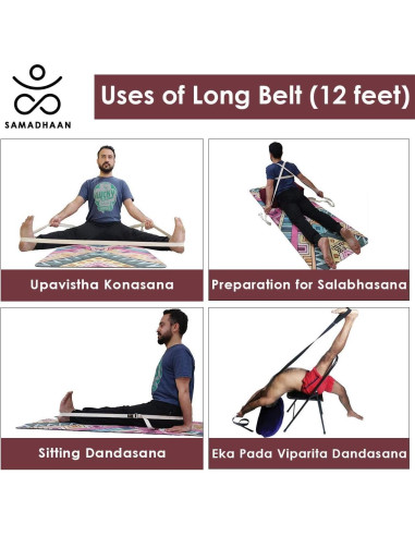 Correa de Yoga Samadhaan Ajustable Doble Grosor 2 Unidades