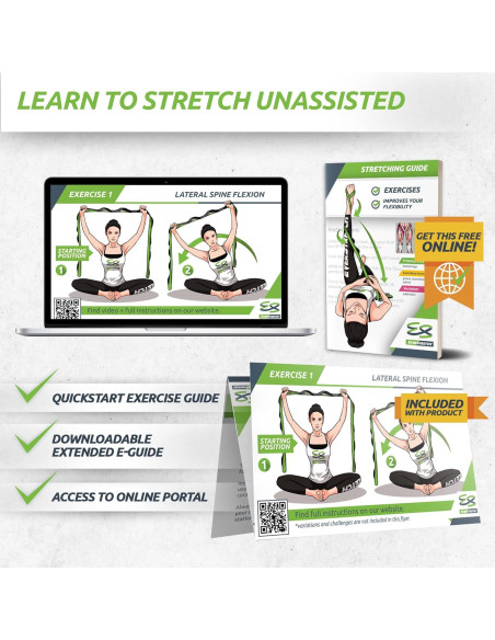 Correa de Estiramiento No Elástica EverStretch 2.07m Verde