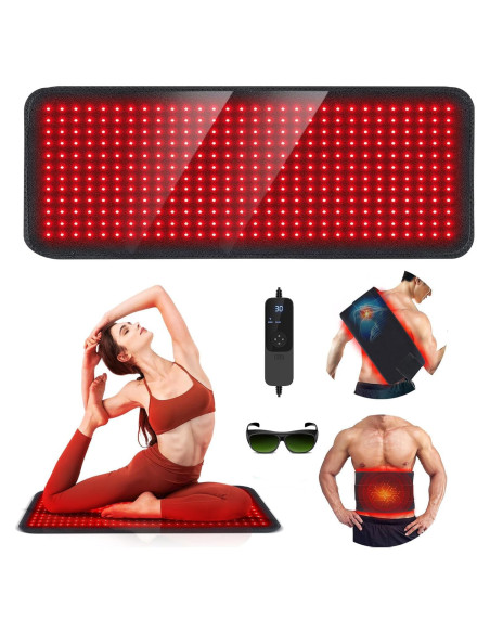 Alfombra de Terapia de Luz Roja Rikimxin 360 LEDs 80 x 30 cm