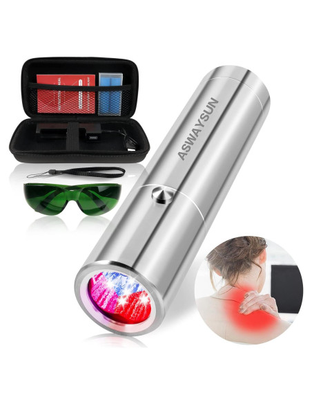 Dispositivo de Terapia de Luz Roja Aswaysun 5 LEDs Alivio Dolor Dispositivo de Terapia de Luz Roja Aswaysun 5 LEDs Alivio Dolor