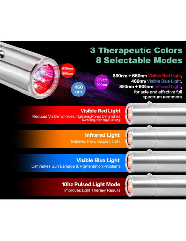 Dispositivo de Terapia de Luz Roja Aswaysun 5 LEDs Alivio Dolor