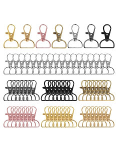 60 Ganchos de Clip Giratorios HXSEMAYIG para Llaveros 3.8 cm