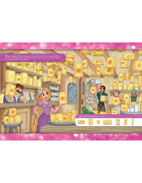 Disney Princess, Moana, Airiel, Rapunzel, and More! - 3D Look and Find Activity Book! - Tiara 3D Glasses Included! - PI Kids