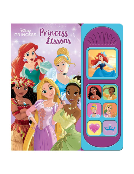 Disney Princess Moana, Ariel, Cinderella, and More! - Princess Lessons Sound Book - PI Kids