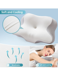 Almohada Cervical Splamdarrv Espuma de Memoria 13/10.9 cm 2
