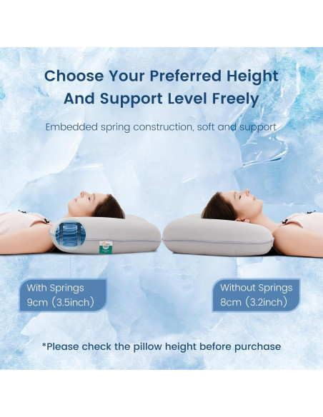 Almohada de Enfriamiento Elegear con Resortes M Gris