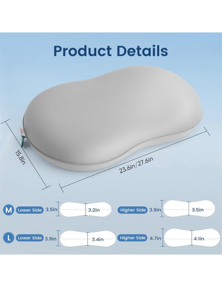 Almohada de Enfriamiento Elegear con Resortes M Gris