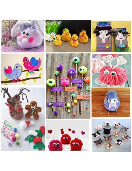 Fabricante de Pompones RRigo 4 Tamaños + Accesorios de Tejido