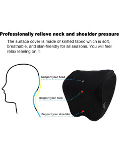 Almohada de Cuello Crofy 2 Piezas Espuma de Memoria 2