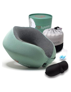 Almohada de Viaje Luvcor Espuma de Memoria Verde 1 Unidad