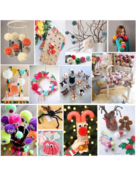 Fabricante de Pompones RRigo 4 Tamaños + Accesorios de Tejido