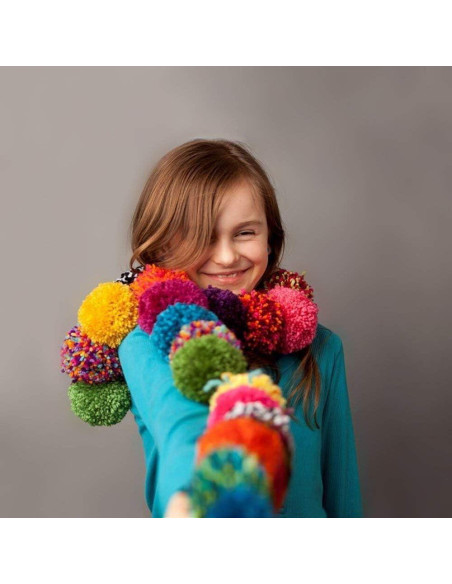 Fabricante de Pompones RRigo 4 Tamaños + Accesorios de Tejido