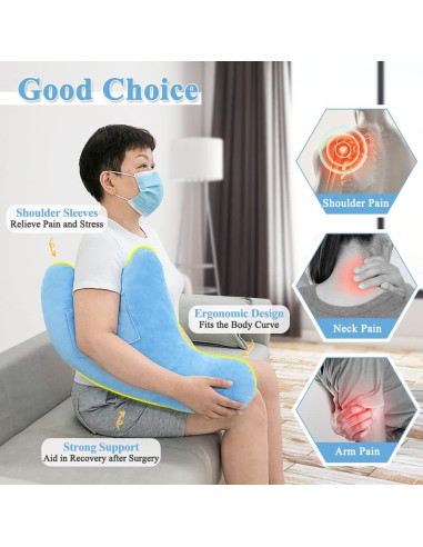 Almohada de recuperación para hombro AOSSA LMH100 azul