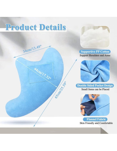 Almohada de recuperación para hombro AOSSA LMH100 azul
