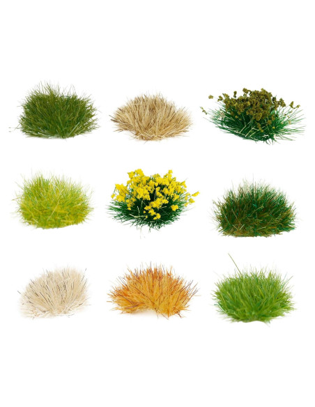 Kit 126 Piezas Grama Estática Rizada Warmtree para Dioramas