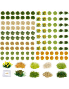 Kit 126 Piezas Grama Estática Rizada Warmtree para Dioramas 2