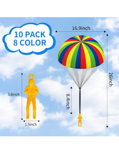Juguete de Paracaídas Ynybusi - Paquete de 10 Unidades 2