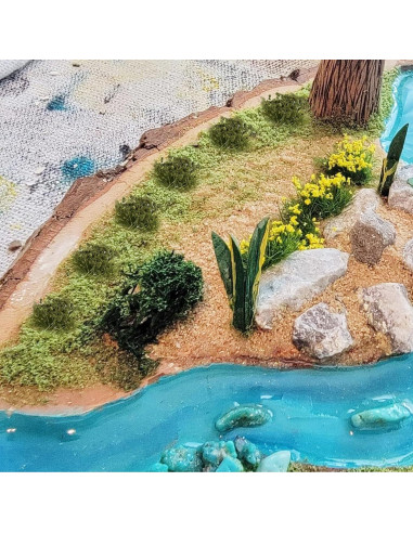 Kit 126 Piezas Grama Estática Rizada Warmtree para Dioramas