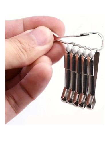 20 Ganchos de Clip de Acero Inoxidable 304 29mm para Lanyard