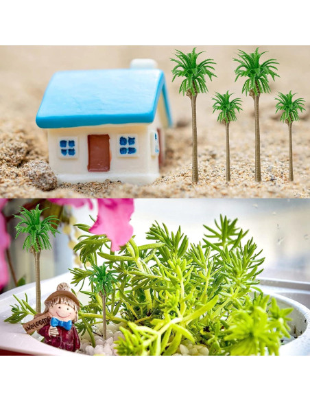 12 Mini Árboles de Palma de Coco BLLREMIPSUR para Diorama