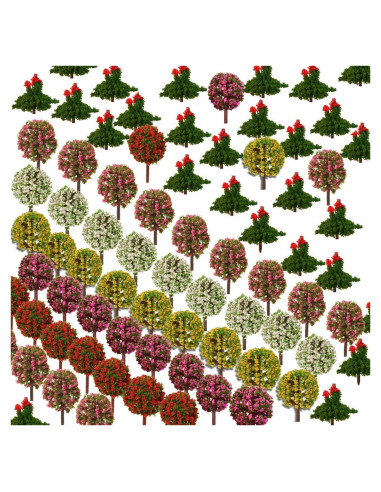 90 Árboles Modelo Miniatura OrgMemory para Diorama Escenario