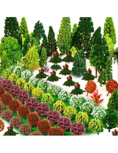 90 Árboles Modelo Miniatura OrgMemory para Diorama Escenario