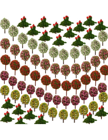 90 Árboles Modelo Miniatura OrgMemory para Diorama Escenario