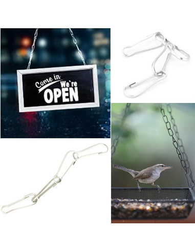 20 Ganchos de Clip de Acero Inoxidable 304 29mm para Lanyard