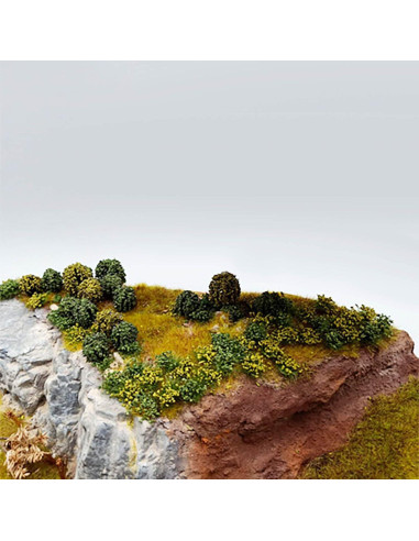 Arbustos Miniatura Evemodel para Escenografía 24 Piezas