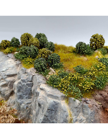 Arbustos Miniatura Evemodel para Escenografía 24 Piezas