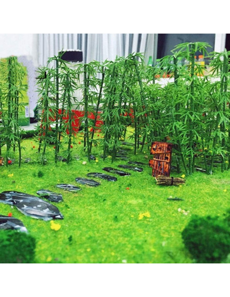 120 Árboles de Bambú Woohome 5 Tamaños Verde Decoración