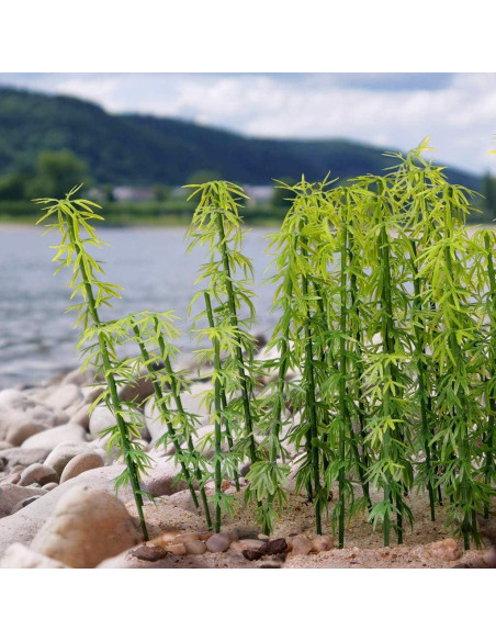 120 Árboles de Bambú Woohome 5 Tamaños Verde Decoración