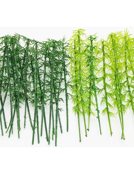 120 Árboles de Bambú Woohome 5 Tamaños Verde Decoración