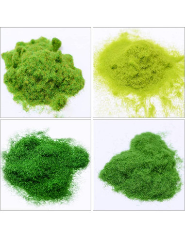 Cayway 10 Piezas Césped Estático 8 Colores 3MM para Modelos