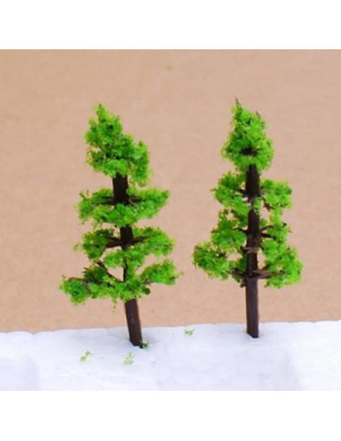 100 Árboles Modelo Falsos Amosfun para Diorama 4x1x2 cm