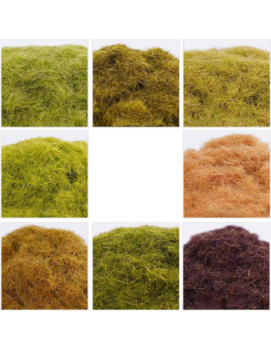 Cayway 10 Piezas Césped Estático 8 Colores 3MM para Modelos