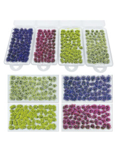 Woohome 4 Paquetes Flores Adhesivas para Diorama 212 Piezas