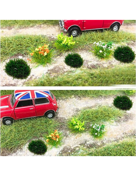 51 PCS Hierba Estática Attuslla Estilo B para Dioramas