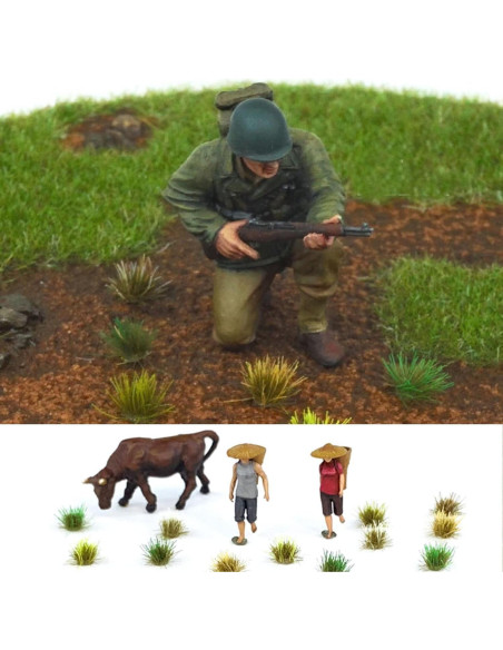 51 PCS Hierba Estática Attuslla Estilo B para Dioramas