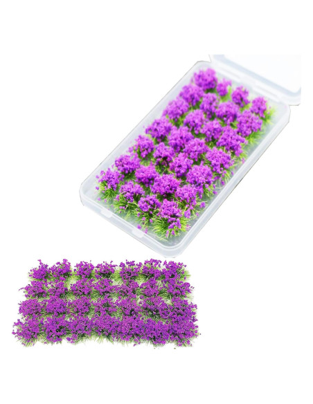 Cayway 28 PCS Tufts de Hierba Púrpura para Modelismo
