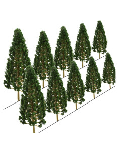 Árboles de Pino Verde Oscuro MARRTEUM 130 mm 10 PCS