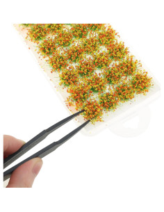 28 Grupos de Hierba Plástica ZZHXSM 14x10mm para Dioramas 2