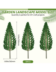 Árboles de Pino Verde Oscuro MARRTEUM 130 mm 10 PCS 2